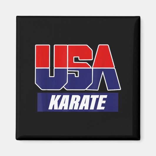 Karate Martial Arts 2021 USA Team Magnet (Vorne)