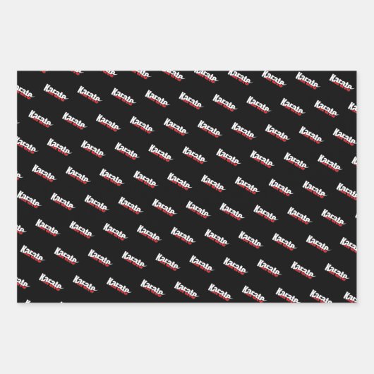 Karate Martial Arts Abstrakt Swish Geschenkpapier Set (Vorderseite 3)