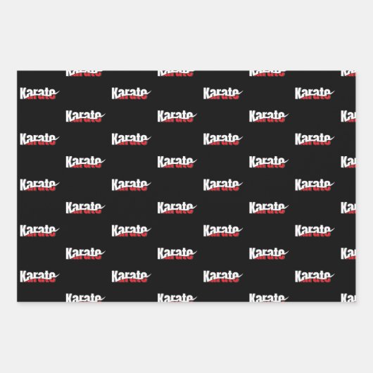 Karate Martial Arts Abstrakt Swish Geschenkpapier Set (Vorderseite)