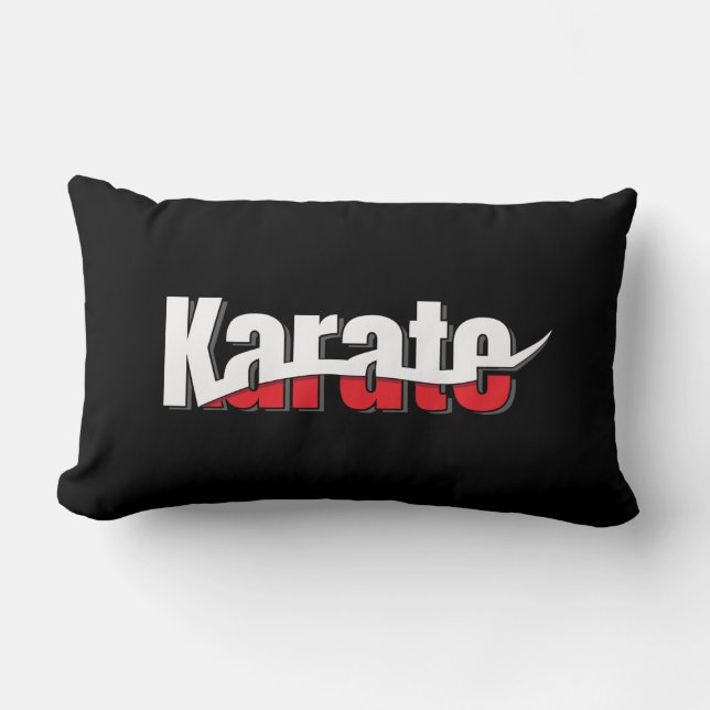 Karate Martial Arts Abstrakt Swish Lendenkissen (Vorderseite)