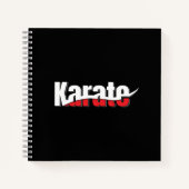Karate Martial Arts Abstrakt Swish Notizblock (Vorderseite)