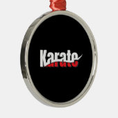 Karate Martial Arts Abstrakt Swish Ornament Aus Metall (Rechts)