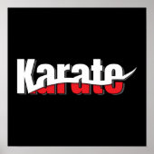 Karate Martial Arts Abstrakt Swish Poster (Vorne)