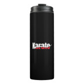 Karate Martial Arts Abstrakt Swish Thermosbecher (Vorderseite)