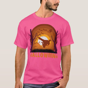 Karate Martial Arts and Moon Silhouette Funny Hall T-Shirt