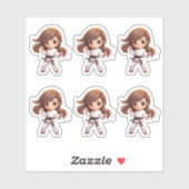 Karate Martial Arts Aufkleber (Blatt)