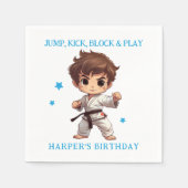 Karate Martial Arts Birthday Party Serviette (Vorderseite)