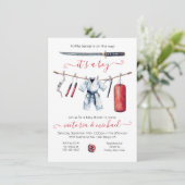 Karate Martial Arts Boy Baby Shower Einladung (Stehend Vorderseite)