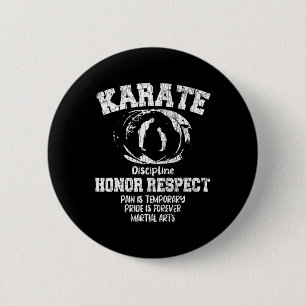 Karate Martial Arts Definition Funny Black Belt Gr Button