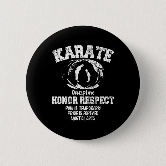 Karate Martial Arts Definition Funny Black Belt Gr Button (Vorderseite)