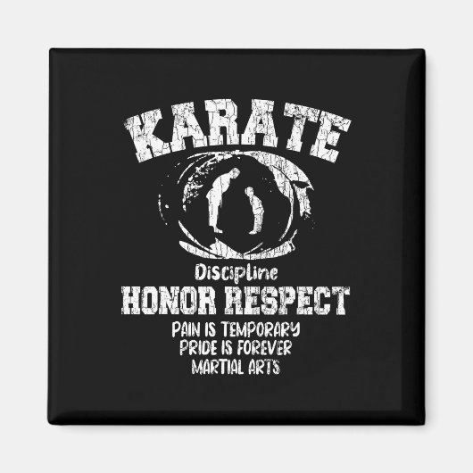 Karate Martial Arts Definition Funny Black Belt Gr Magnet (Vorne)