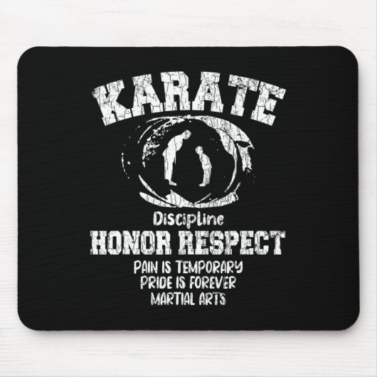 Karate Martial Arts Definition Funny Black Belt Gr Mousepad (Vorne)