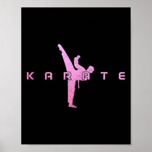 Karate Martial Arts Fighter Black Belt Girls Poster
