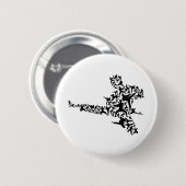 Karate Martial Arts Flying Kick Boxen Kickboxer T Button (Vorne & Hinten)