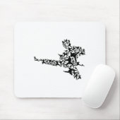 Karate Martial Arts Flying Kick Boxing Kickboxer T Mousepad (Mit Mouse)