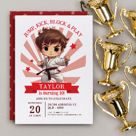 Karate Martial Arts Geburtstagsparty Einladung