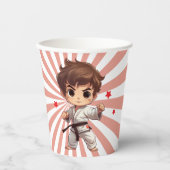 Karate Martial Arts Geburtstagsparty Pappbecher (Vorderseite)