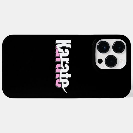 Karate Martial Arts Girly Pink Case-Mate iPhone Hülle (Rückseite (Horizontal))