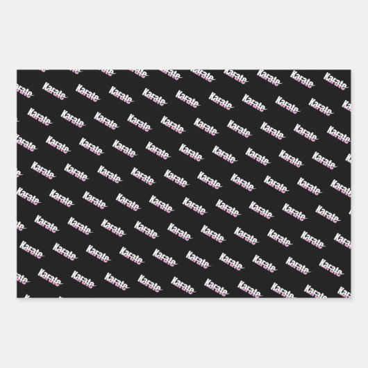 Karate Martial Arts Girly Pink Geschenkpapier Set (Vorderseite 3)