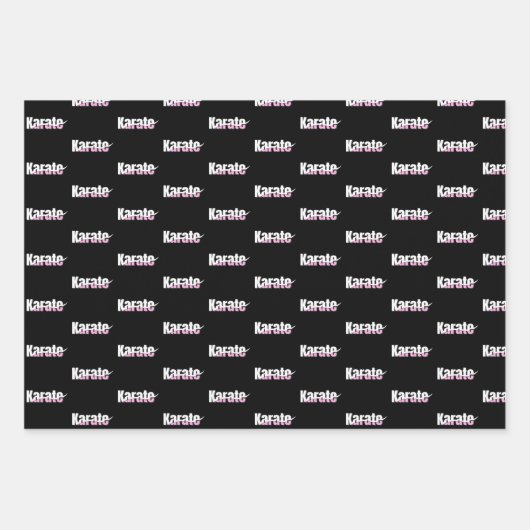 Karate Martial Arts Girly Pink Geschenkpapier Set (Vorderseite 2)
