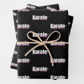 Karate Martial Arts Girly Pink Geschenkpapier Set (Beispiel)
