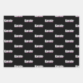 Karate Martial Arts Girly Pink Geschenkpapier Set (Vorderseite)