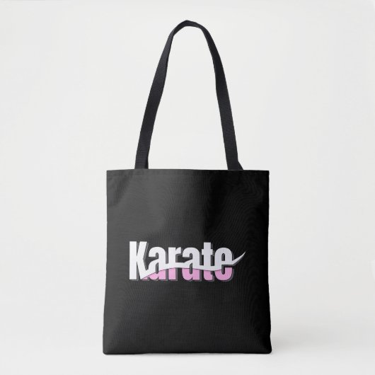 Karate Martial Arts Girly Pink Tasche (Vorderseite)