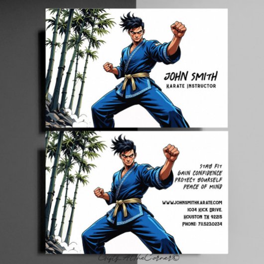 Karate Martial Arts Instructor Visitenkarte