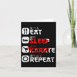 Karate Martial Arts Japanisch Sun essen Sleep Kara Karte