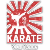 Karate Martial Arts mit Vintagem japanischem Desig Aufkleber (Vorderseite)