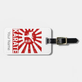 Karate Martial Arts mit Vintagem japanischem Desig Gepäckanhänger (Vorderseite horizontal)