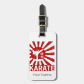 Karate Martial Arts mit Vintagem japanischem Desig Gepäckanhänger (Vorderseite vertikal)