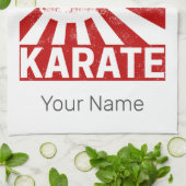 Karate Martial Arts mit Vintagem japanischem Desig Geschirrtuch (Gefaltet)