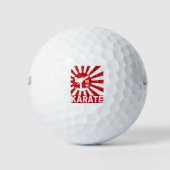 Karate Martial Arts mit Vintagem japanischem Desig Golfball (Vorderseite)