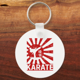 Karate Martial Arts mit Vintagem japanischem Desig Schlüsselanhänger