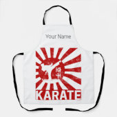 Karate Martial Arts mit Vintagem japanischem Desig Schürze (Vorderseite)