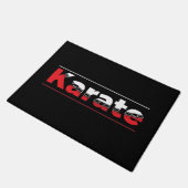 Karate Martial Arts Red Fußmatte (Schrägansicht)