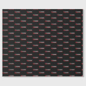 Karate Martial Arts Red Geschenkpapier (Flach)