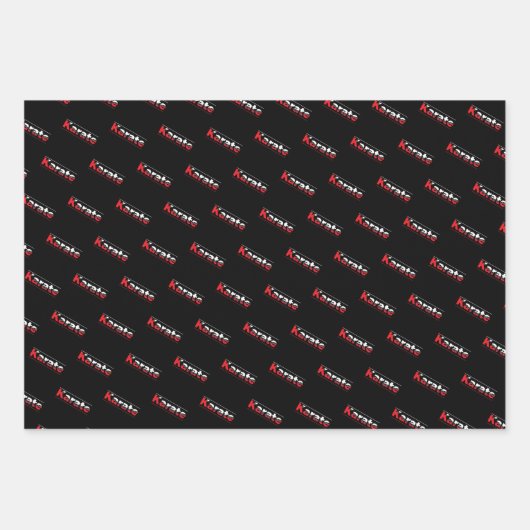 Karate Martial Arts Red Geschenkpapier Set (Vorderseite 3)