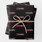Karate Martial Arts Red Geschenkpapier Set (Beispiel)