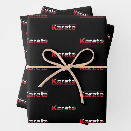 Karate Martial Arts Red Geschenkpapier Set (Beispiel)