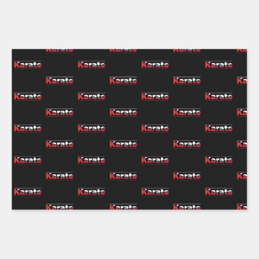 Karate Martial Arts Red Geschenkpapier Set (Vorderseite)