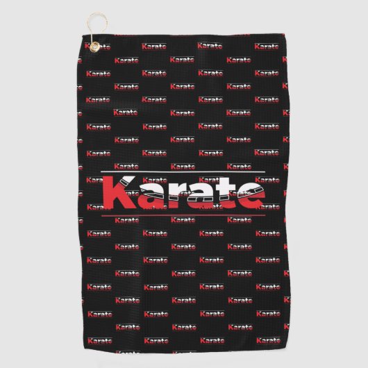 Karate Martial Arts Red Golfhandtuch (Vorderseite)