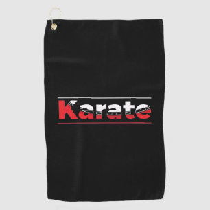 Karate Martial Arts Red Golfhandtuch