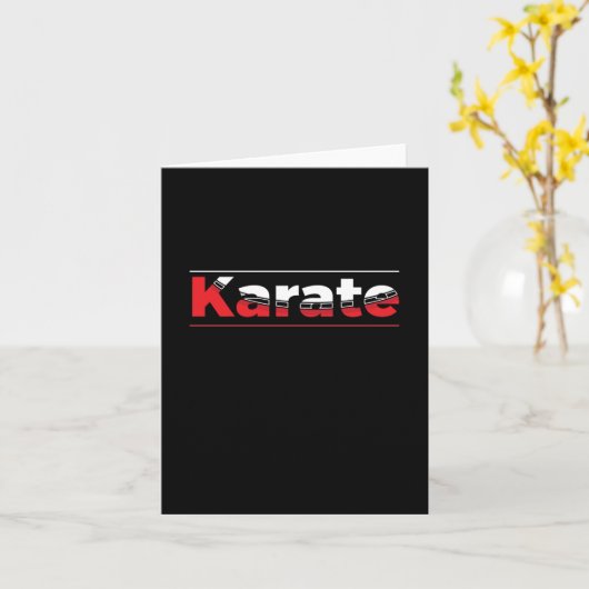Karate Martial Arts Red Karte (Gelbe Blume)