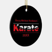 Karate Martial Arts Red Keramik Ornament (Rechts)