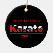 Karate Martial Arts Red Keramik Ornament (Vorne)