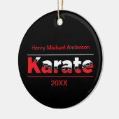 Karate Martial Arts Red Keramik Ornament (Links)