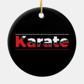 Karate Martial Arts Red Keramik Ornament (Hinten)
