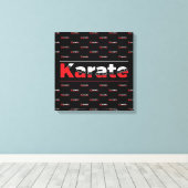 Karate Martial Arts Red Leinwanddruck (Insitu (Holzboden))